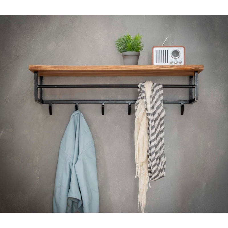 ZI Coat rack edge 6 hooks hat shelf